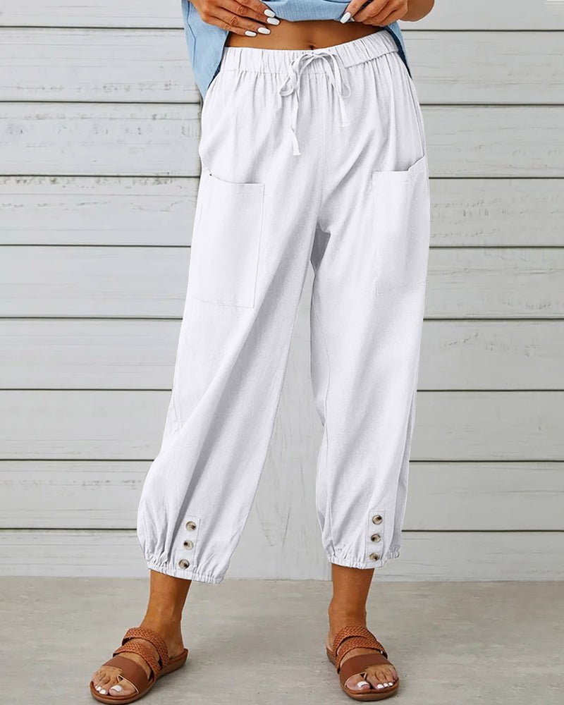 Zyrina | Comfortabele broek voor dames – Moderne casual broek met trekkoord