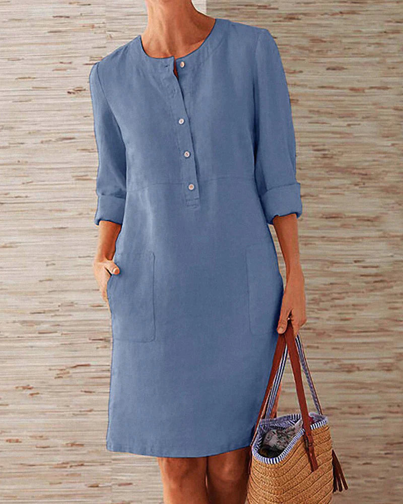 Elegante jurk in één kleur