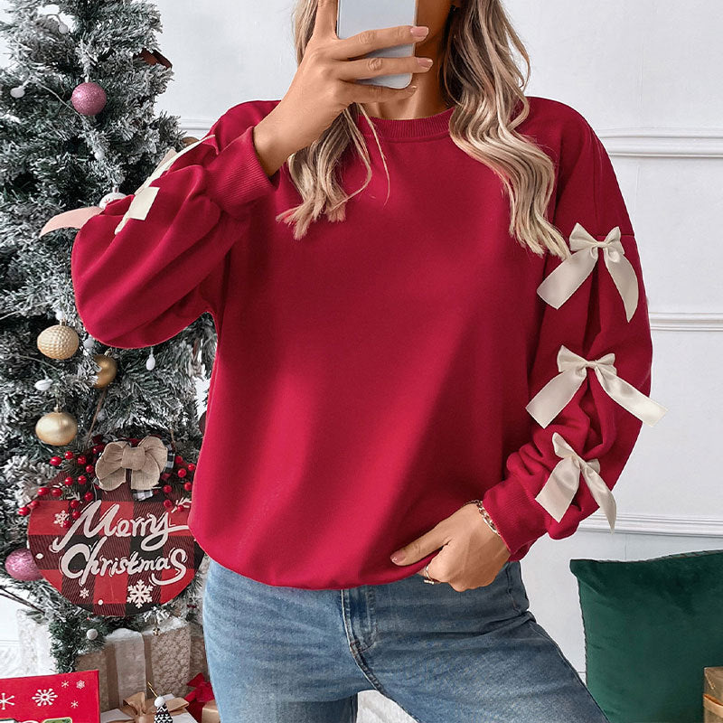 Mabli | Sweater with Bow Sleeves - Cozy top, elegant bow design