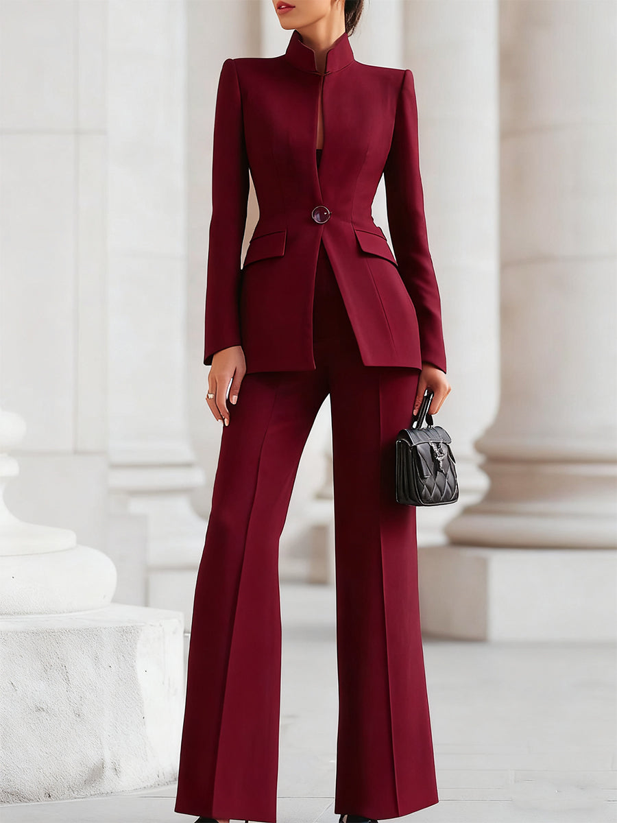 Faelith | Elegante blazer en wijde broekpak voor dames – Op maat gemaakt powerpak
