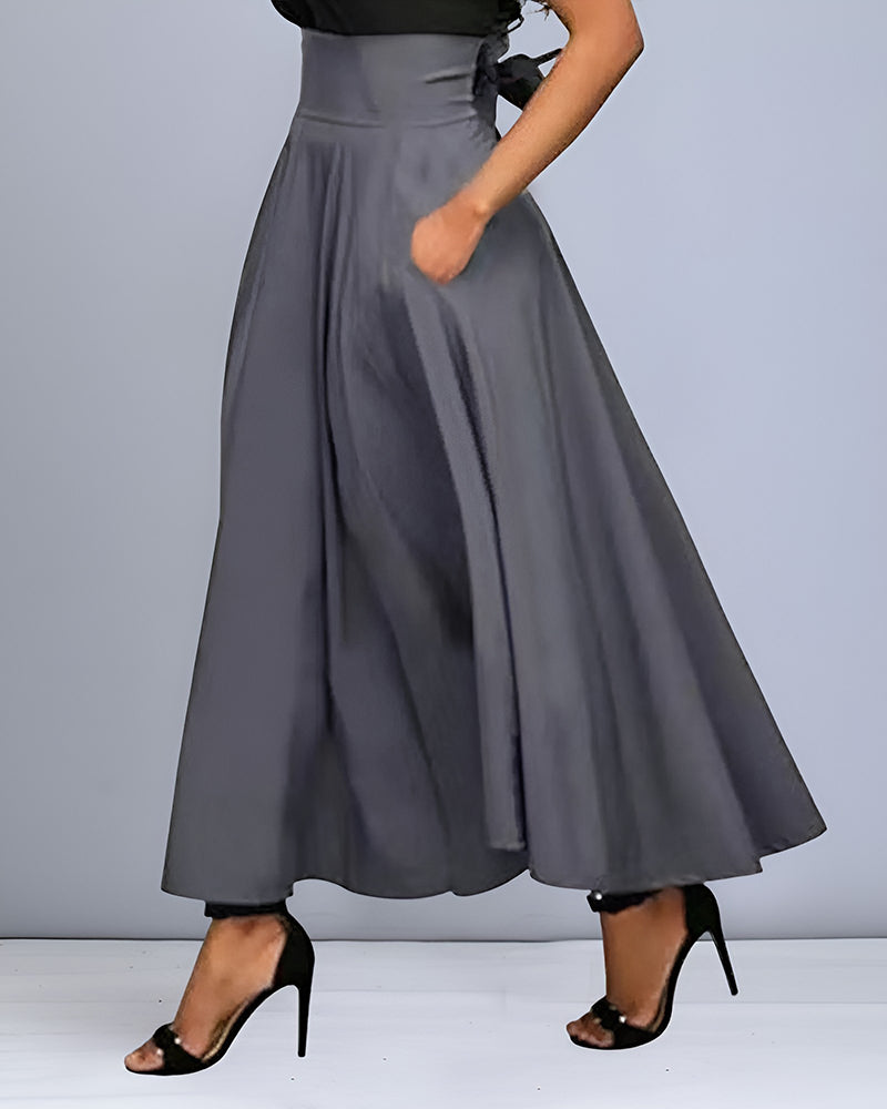 Saphira | Elegante Hoge Taille Lange Rok - Formele & Veelzijdige Rok voor Stijlvolle Gelegenheden