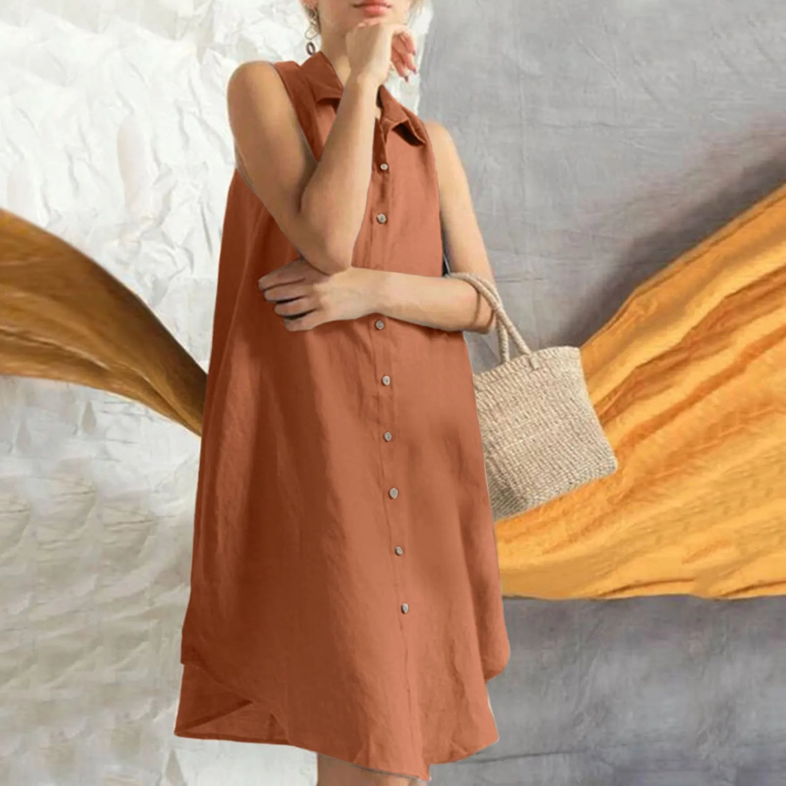 Sleeveless shirt dress - Larissa
