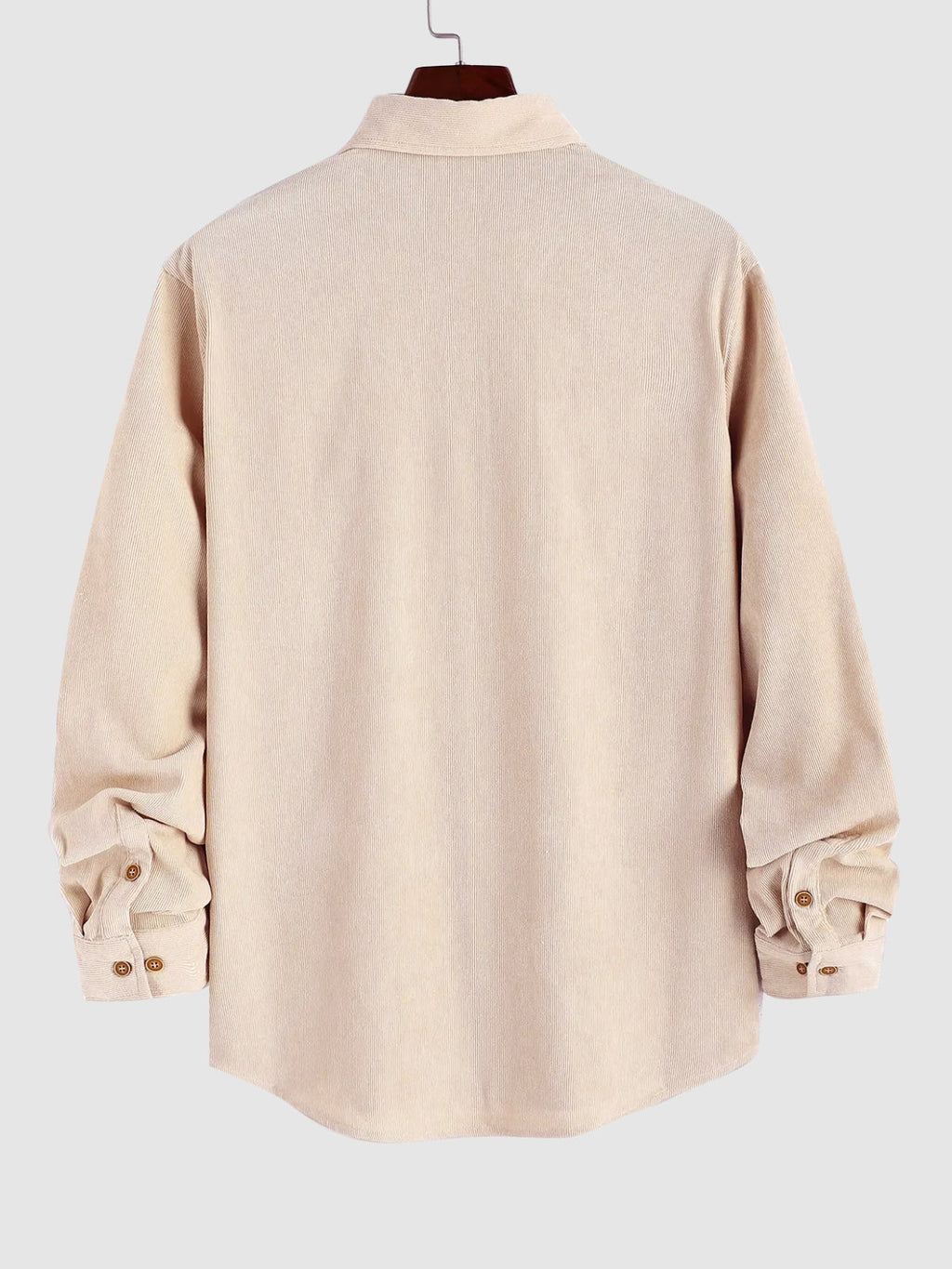 Elmar | Herenoverhemd met lange mouwen in getextureerd ribfluweel met knoopsluiting - Casual & Stijlvol
