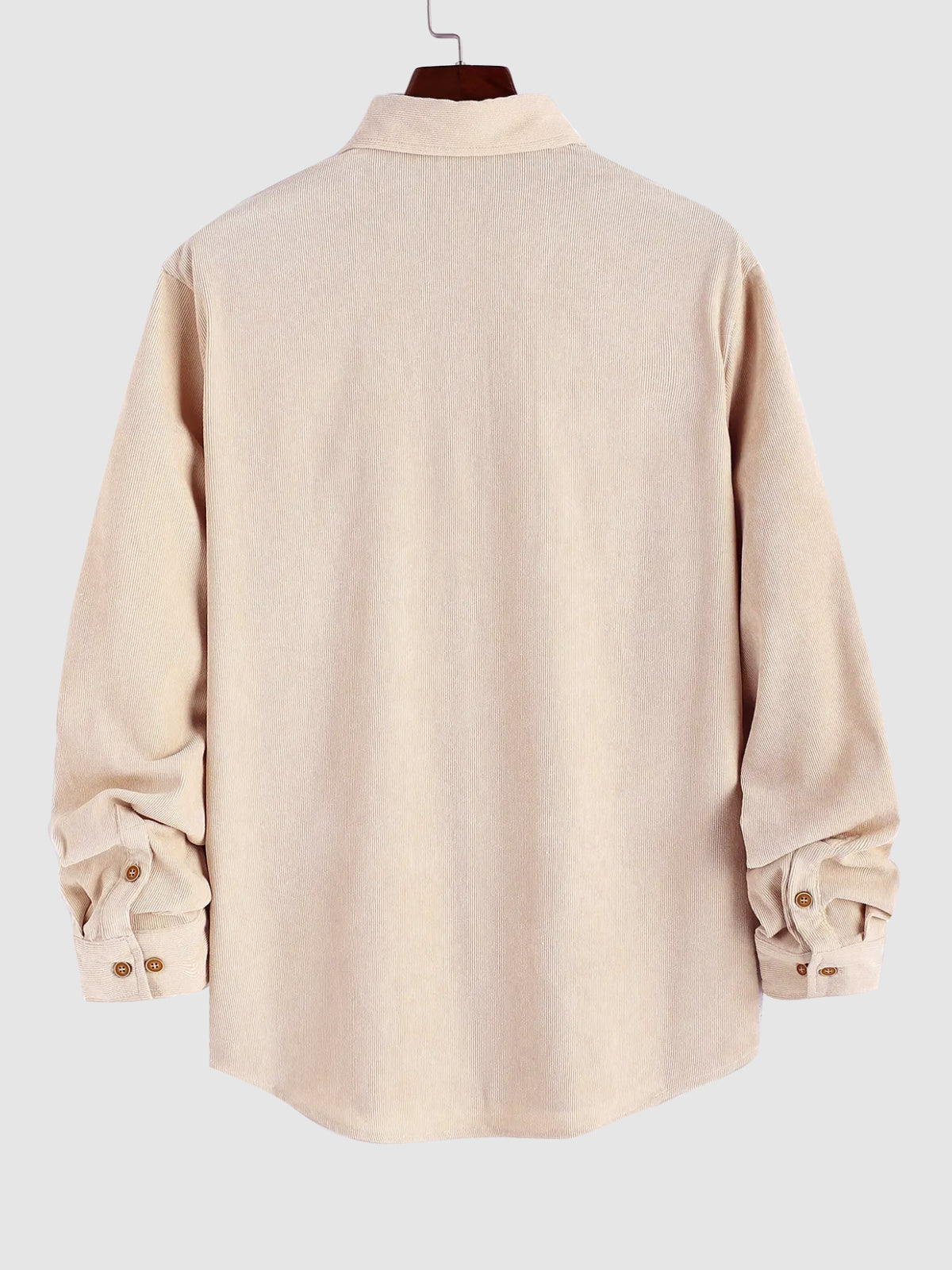 Elmar | Herenoverhemd met lange mouwen in getextureerd ribfluweel met knoopsluiting - Casual & Stijlvol