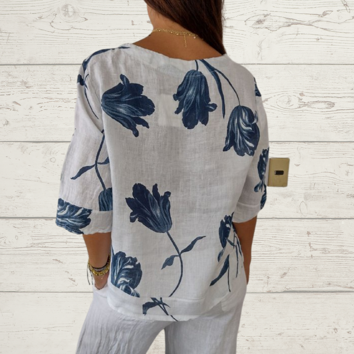 Brunhilde - Chemise à col en V pour femmes