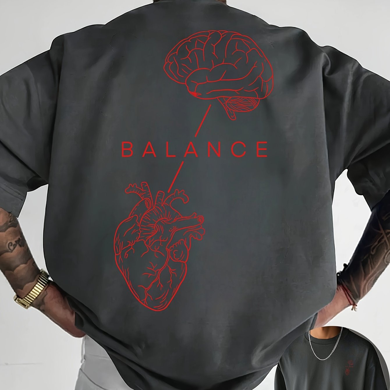 T-shirt à col rond avec impression créative à l'avant et à l'arrière, mode estivale pure et tendance à manches courtes, haut de style décontracté pour tous les jours, essentiel pour les loisirs en plein air, choix de cadeau idéal