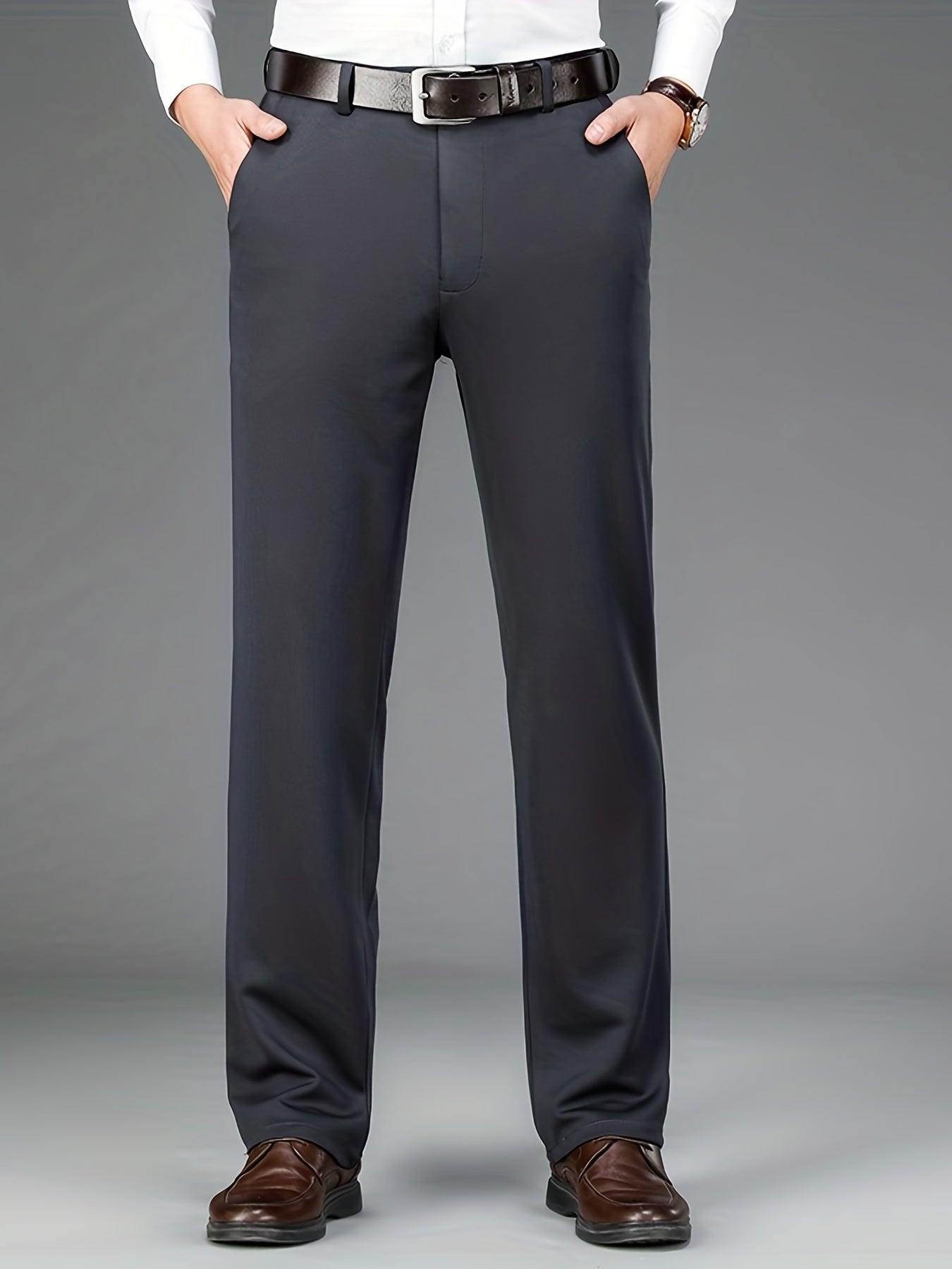 Benno | Men's Classic Stretch Dress - Formal Trousers for Business and Events