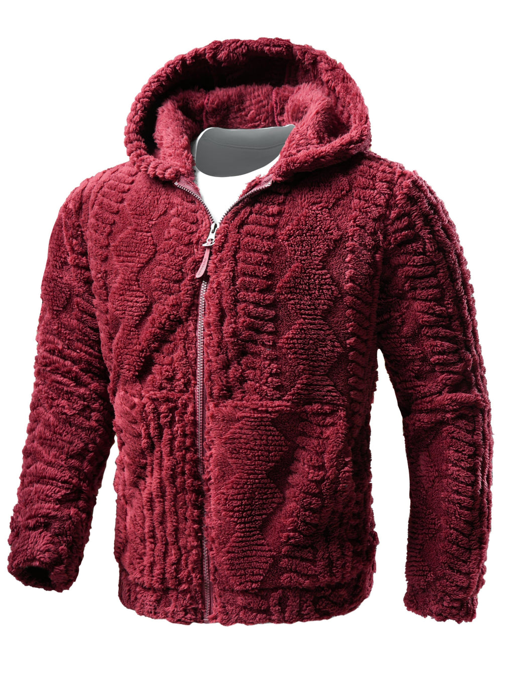 Taven | Lichtgewicht effen hoodiejas voor heren – Warme jas met ritssluiting en lange mouwen