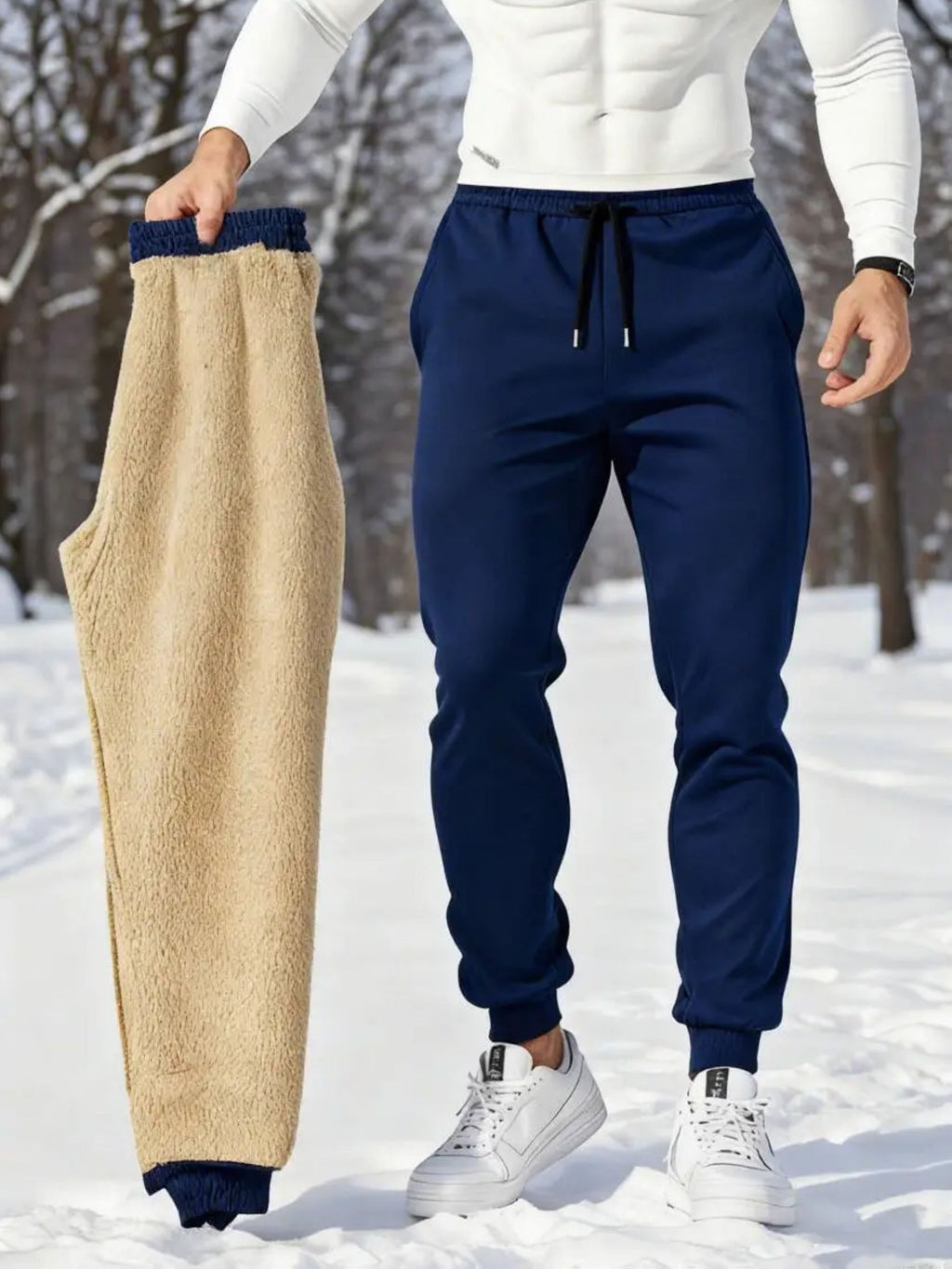 Caeric | Zware wintersnowpants voor heren – dikke, geïsoleerde ski- en snowboardbroek met interne thermo