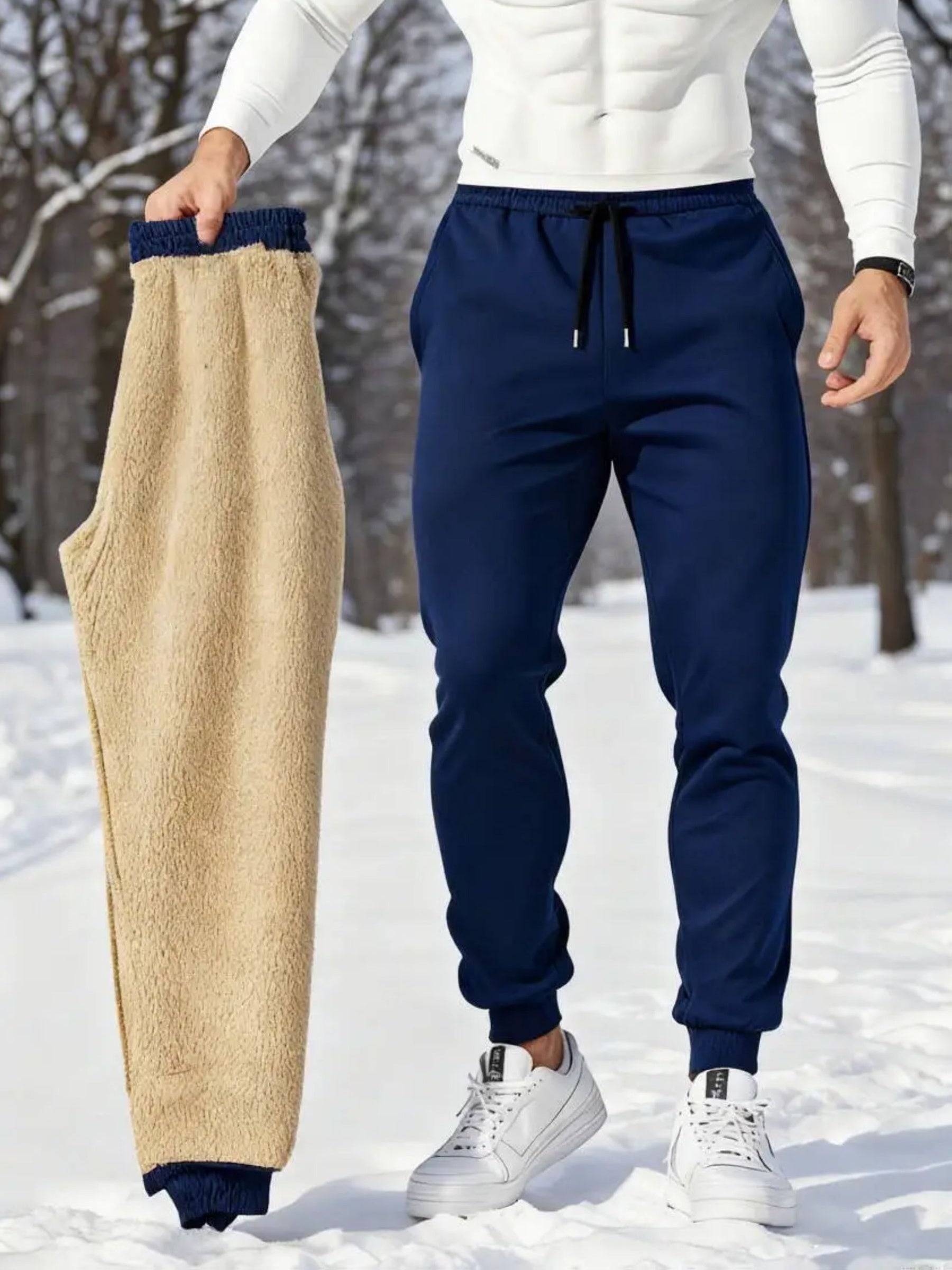 Caeric | Zware wintersnowpants voor heren – dikke, geïsoleerde ski- en snowboardbroek met interne thermo