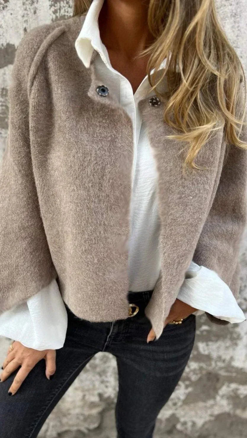 Grelynn | Oversized wollen vest – Elegante, stijlvolle gebreide trui, gezellig voor in de herfst en winter