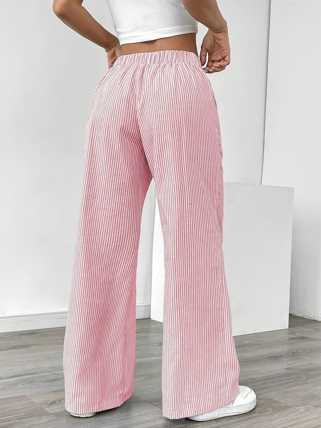 Faeryn | Casual Striped Wide Leg Pants - Loose Fit Women's Trousers for Comfort & Style