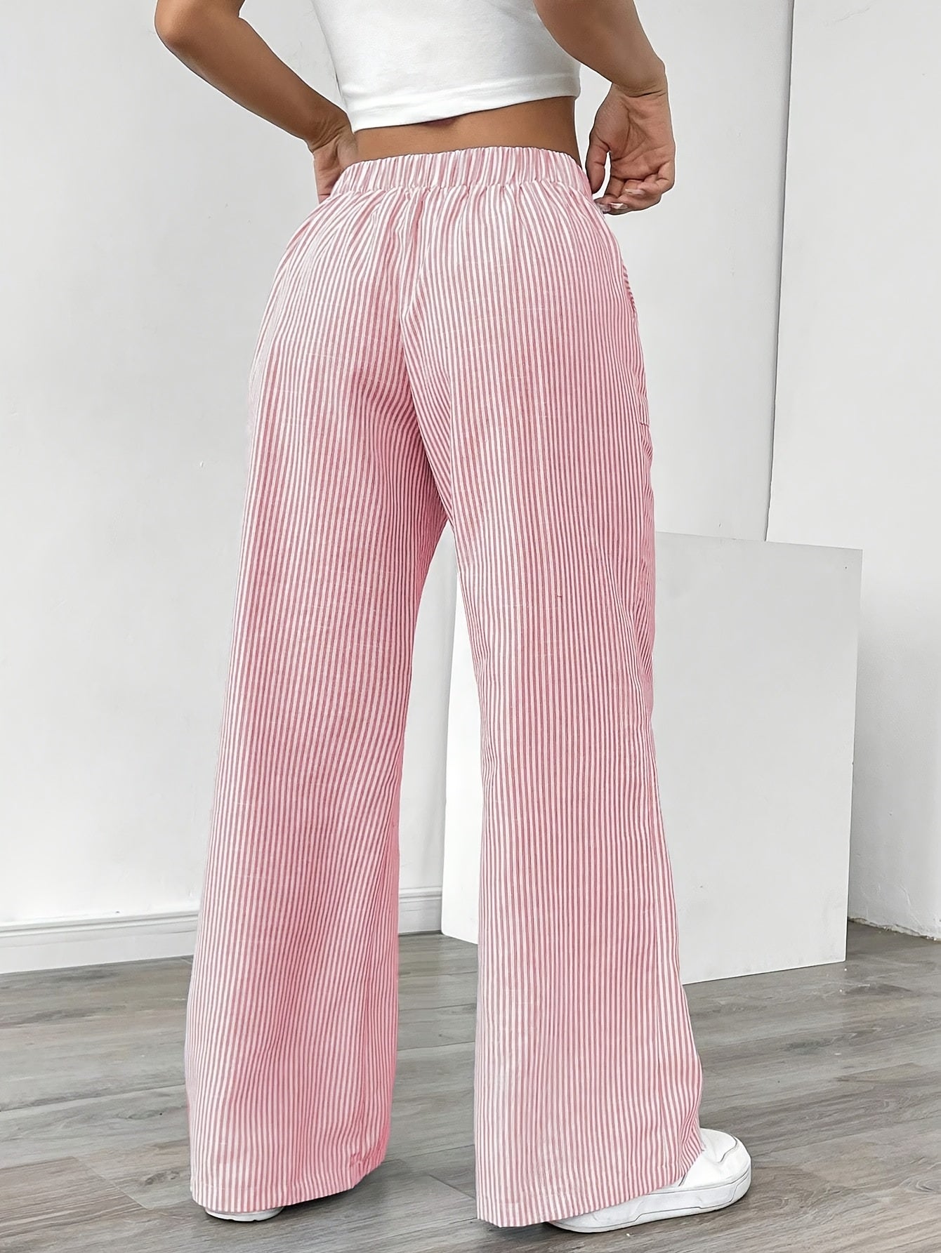 Faeryn | Casual Striped Wide Leg Pants - Loose Fit Women's Trousers for Comfort & Style