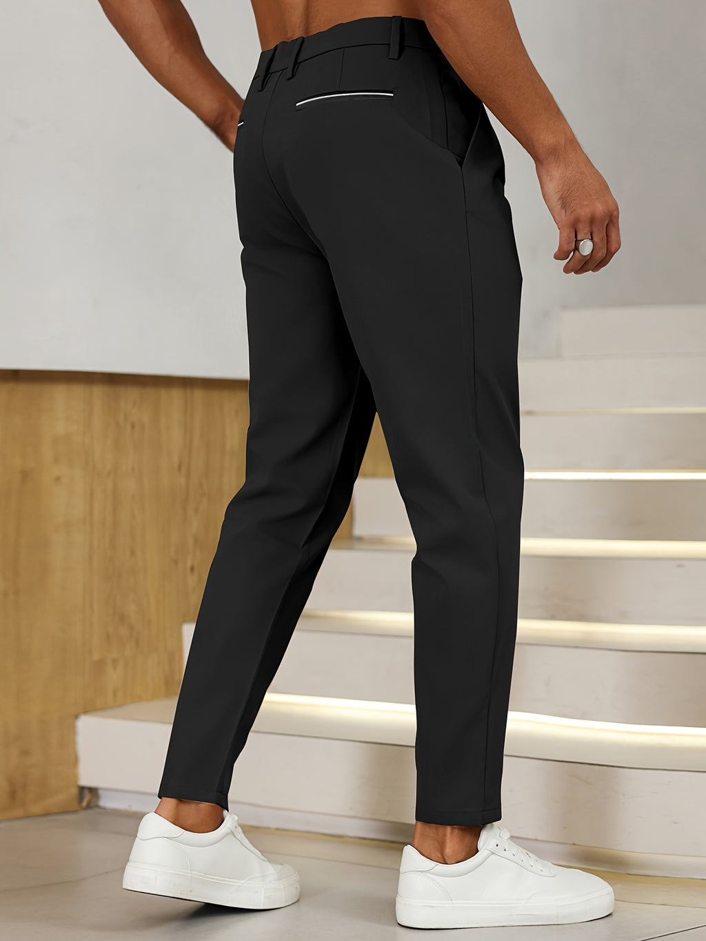Anselm | Heren business casual broek met plooi - Veelzijdige pasvorm