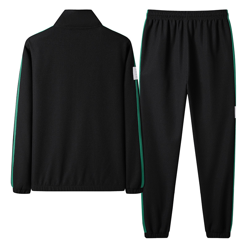 Varyn | Casual trainingspak met rits voor heren – gestreept jack en joggingbroek voor sport