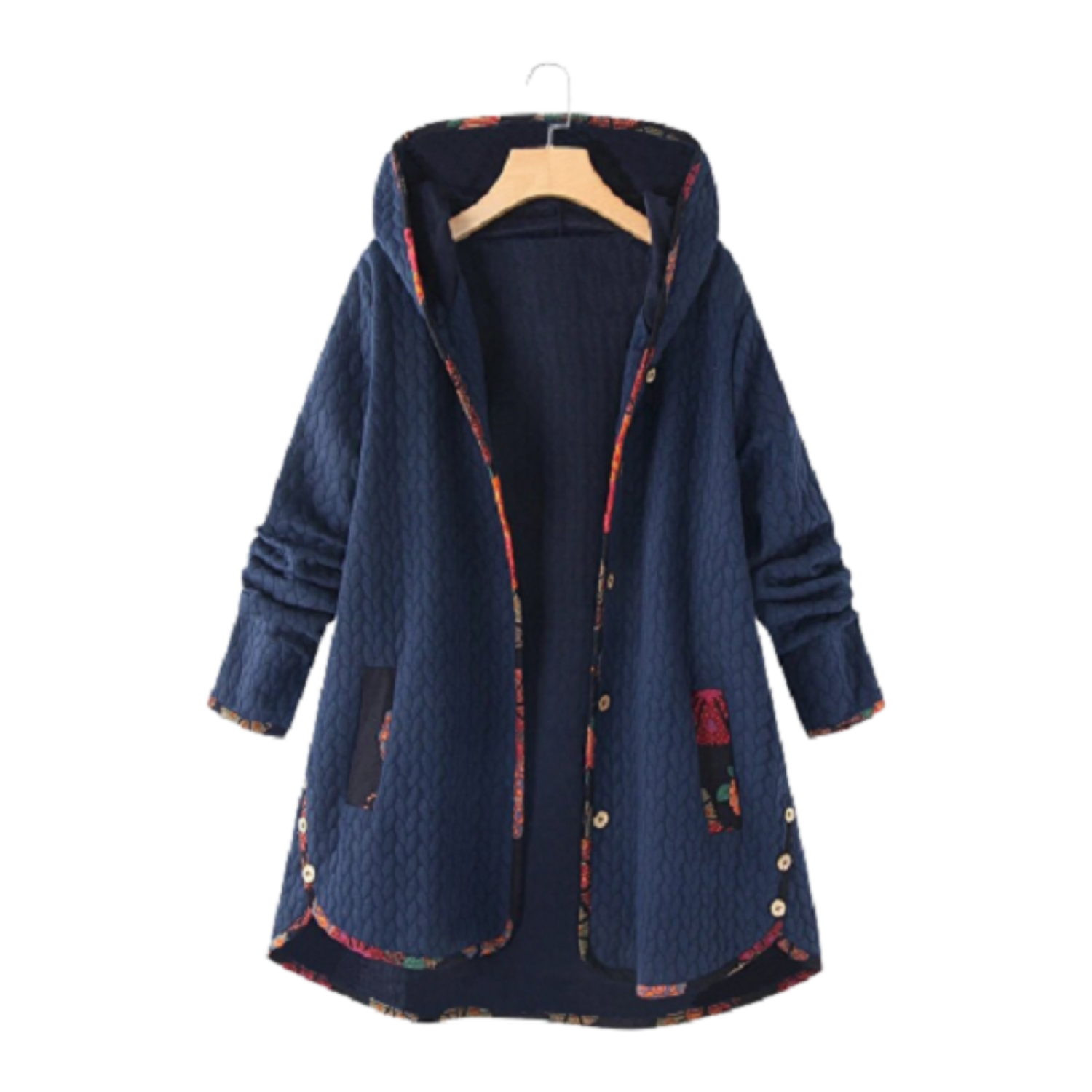 Dafina | Damesjas met lange capuchon en contrasterende afwerking - Casual & Trendy Winterjas voor koud weer