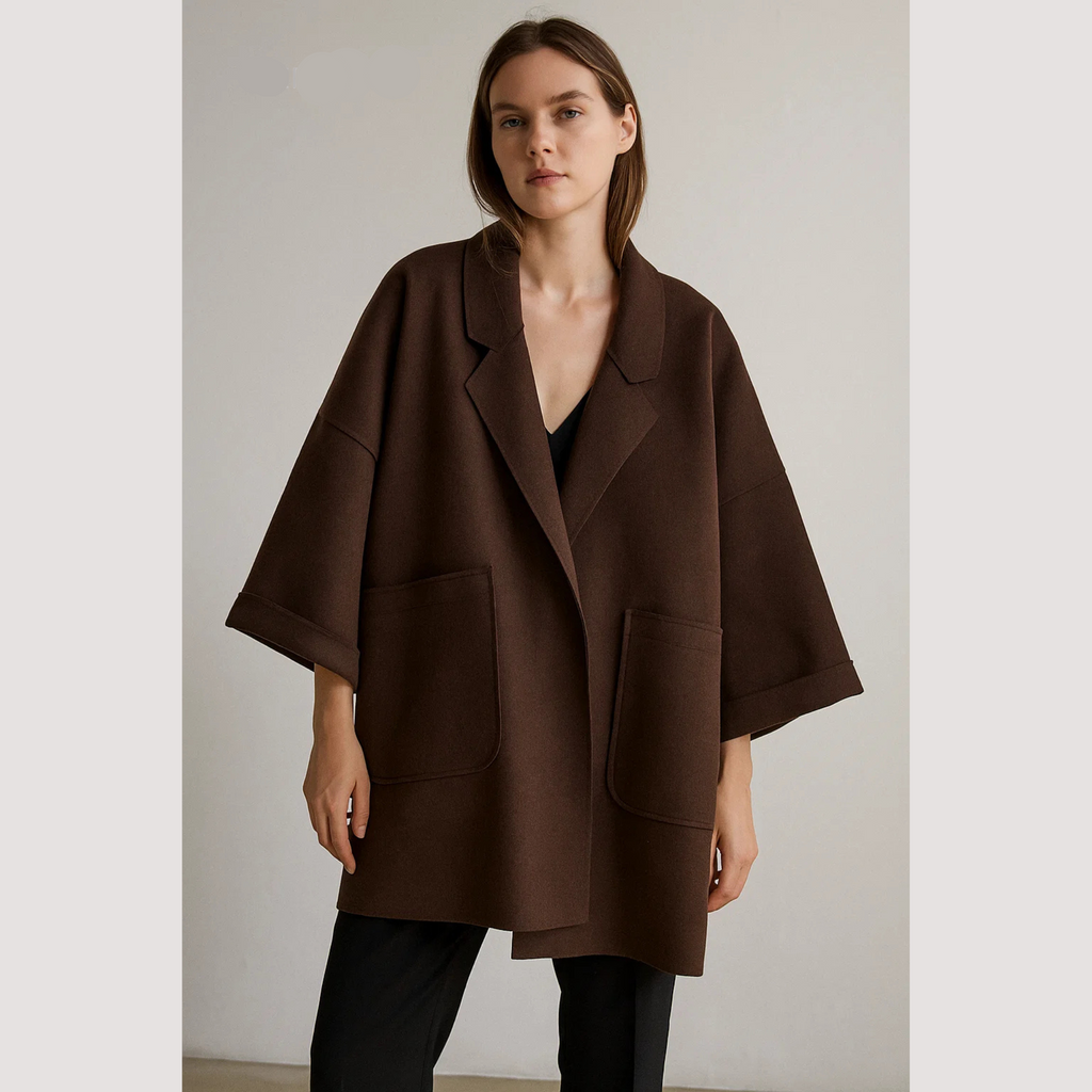 Almut | Oversized trenchcoat – Lange winterjas, chique losse pasvorm, elegante casual bovenkleding