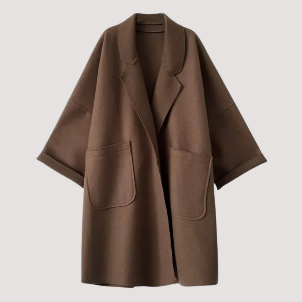 Almut | Oversized trenchcoat – Lange winterjas, chique losse pasvorm, elegante casual bovenkleding
