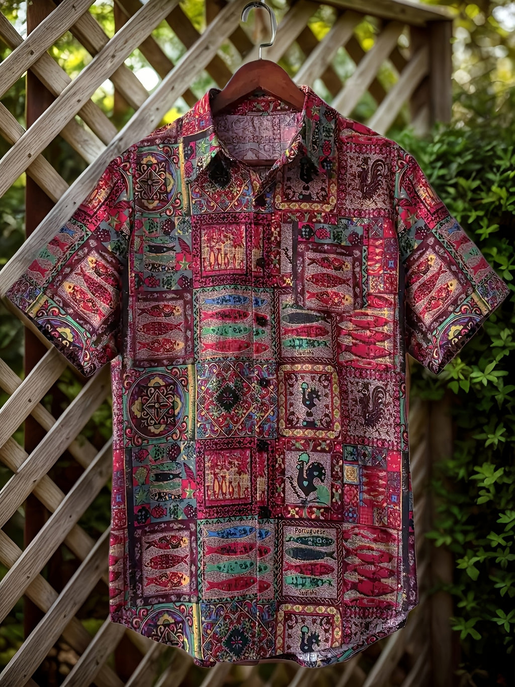 Cavan | Herenoverhemd met tribale print – Losvallend, etnisch, casual, korte mouwen, met knopen