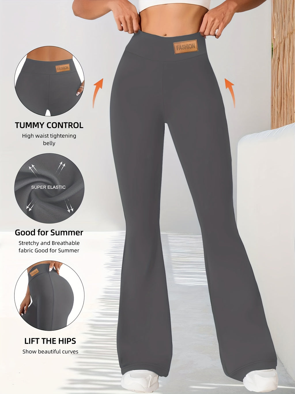 Raina | Uitlopende legging met hoge taille voor dames - Broek met buikcontrole