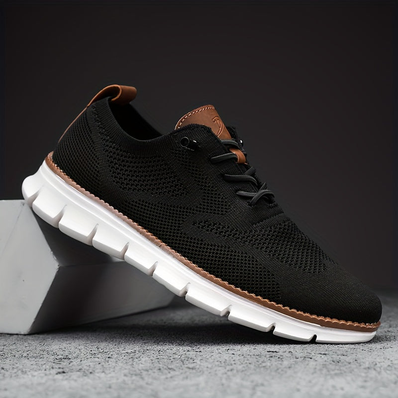 Strideon | Mannen Ademend Gebreide Wandelschoenen - Lichtgewicht Casual Sneakers
