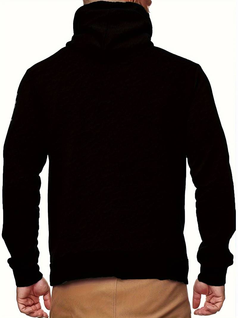 Xavian | Trendy herenhoodie met ingebouwd gezichtsmasker - Stijlvol Pullover Sweatshirt