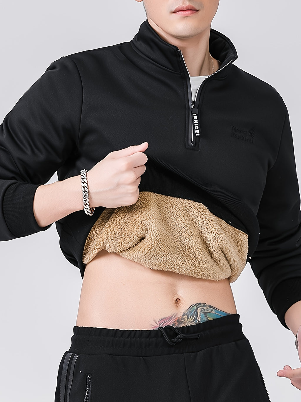 Hudson | Heren fleece-gevoerd Sweatshirt met staande kraag - warme casual jas voor koud weer, stijlvol en comfortabel