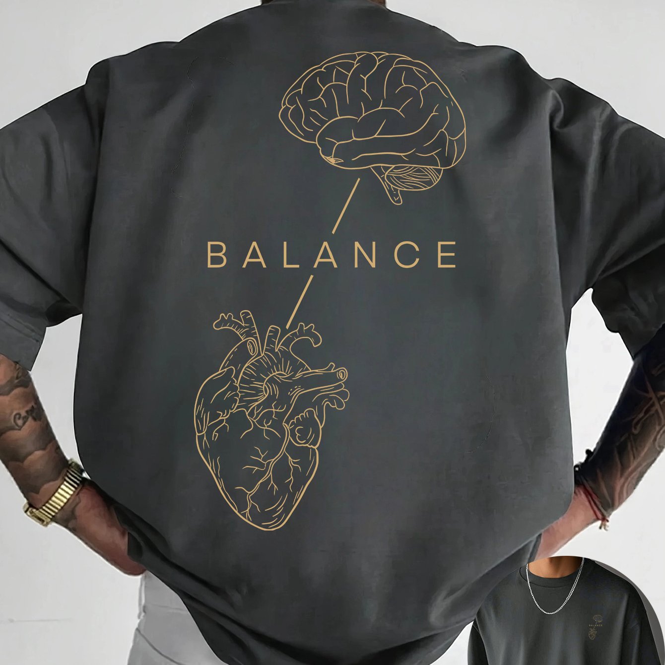 T-shirt à col rond avec impression créative à l'avant et à l'arrière, mode estivale pure et tendance à manches courtes, haut de style décontracté pour tous les jours, essentiel pour les loisirs en plein air, choix de cadeau idéal