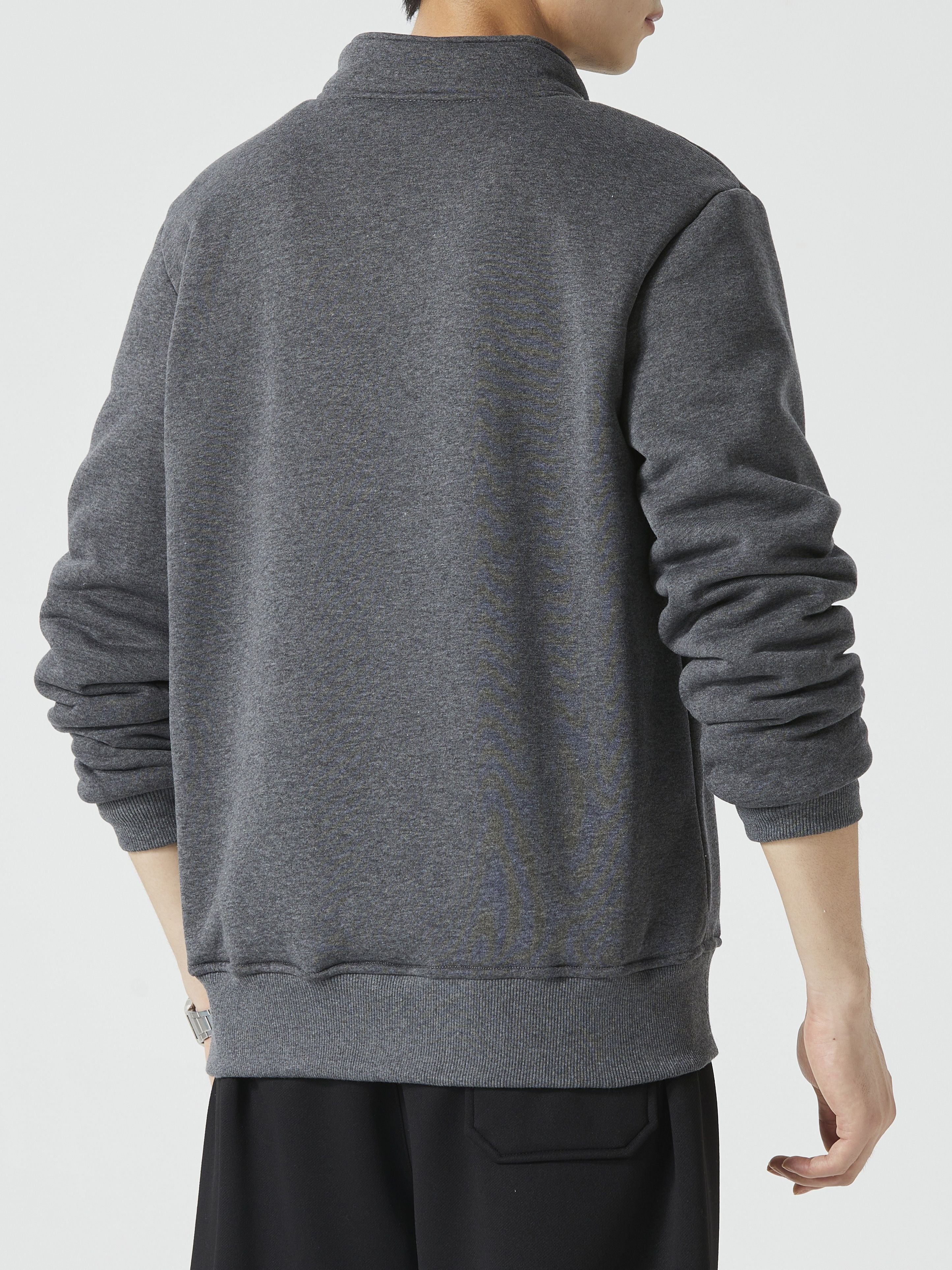 Hudson | Heren fleece-gevoerd Sweatshirt met staande kraag - warme casual jas voor koud weer, stijlvol en comfortabel