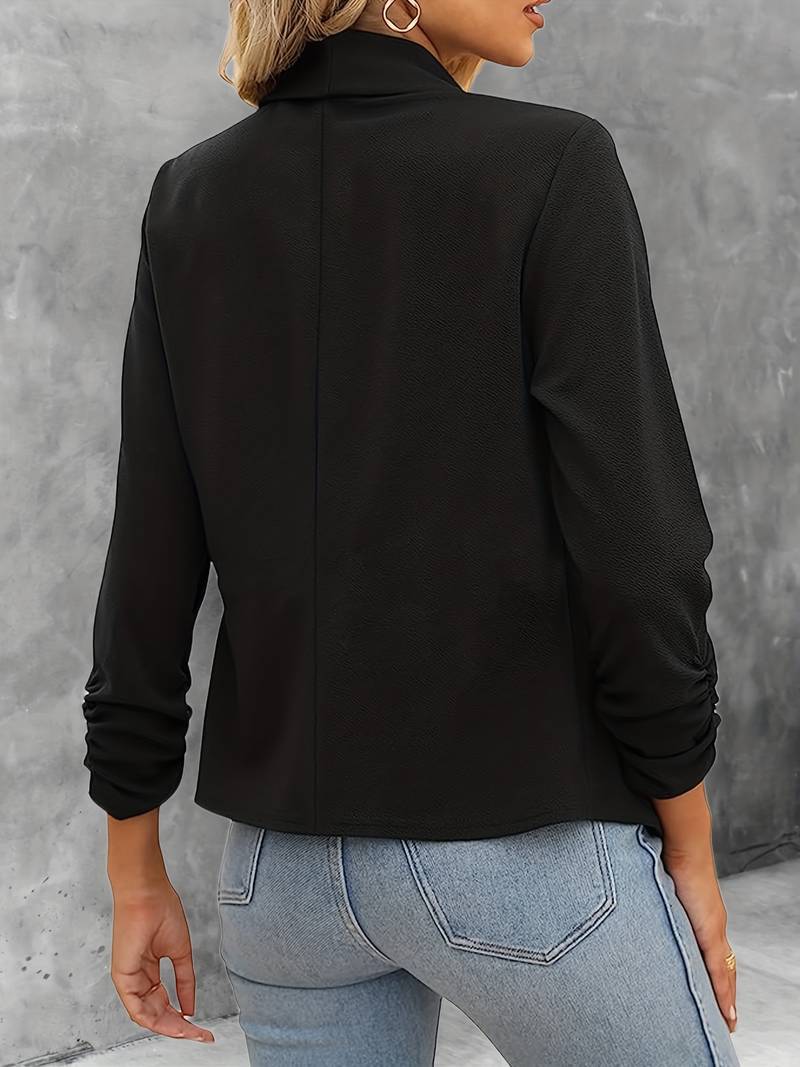 Ewelina | Classic Open Front Blazer - Elegant Long Sleeve Jacket