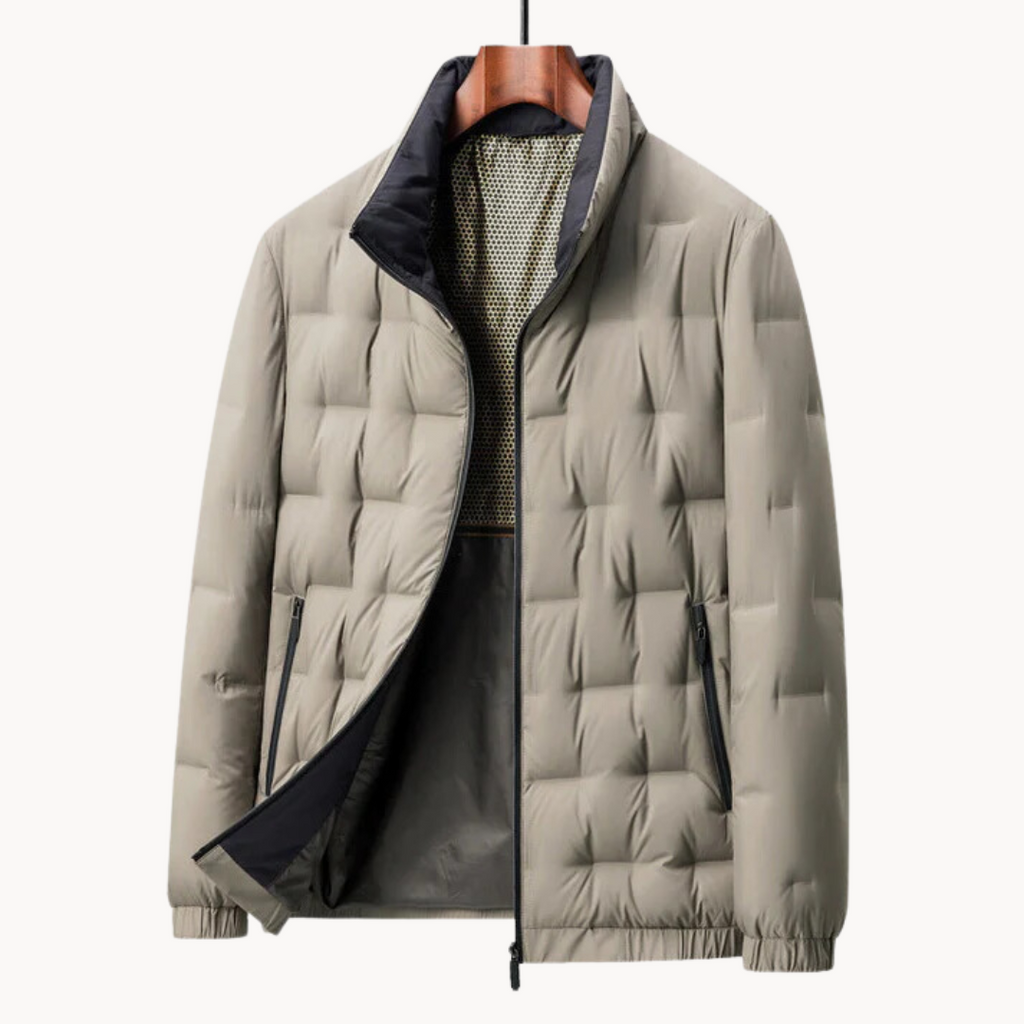 Wesley | Gewatteerd donsjack voor heren in de winter met staande kraag - warme, stijlvolle en geïsoleerde bovenkleding