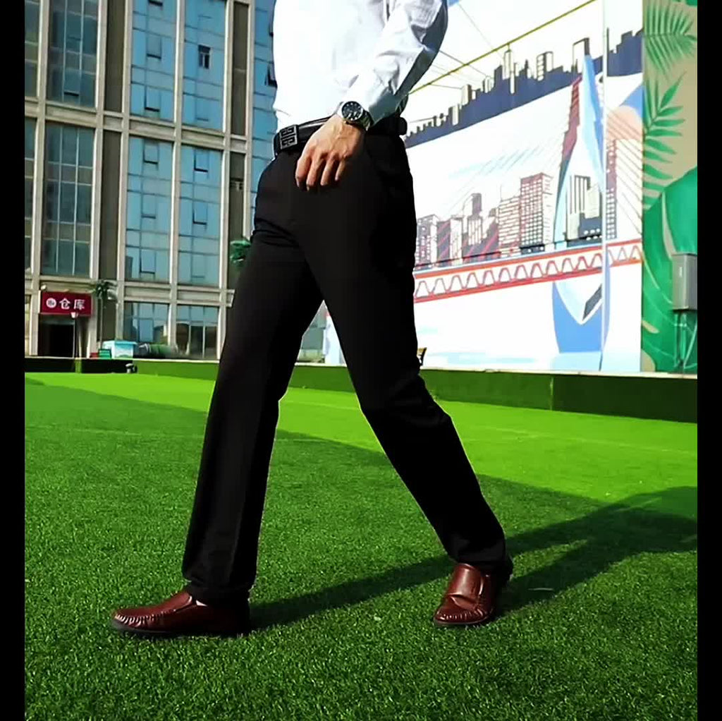 Benno | Men's Classic Stretch Dress - Formal Trousers for Business and Events