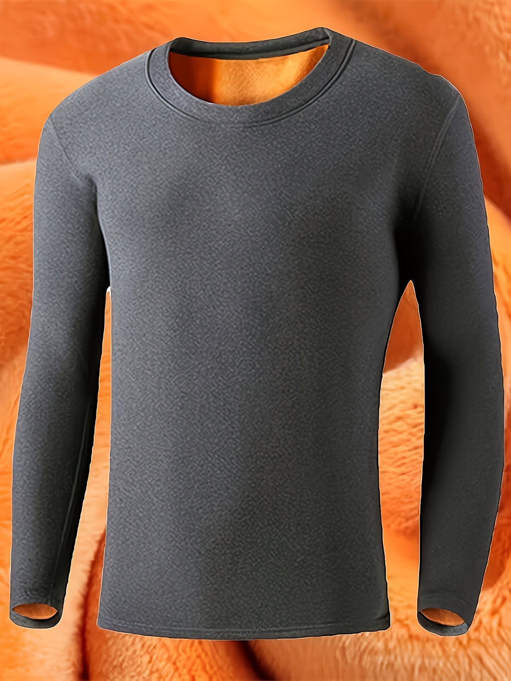 Garrick | Heren Trui Met Fleece Voering - Warme Verdikte Polyester, Ronde Hals, Lange Mouw