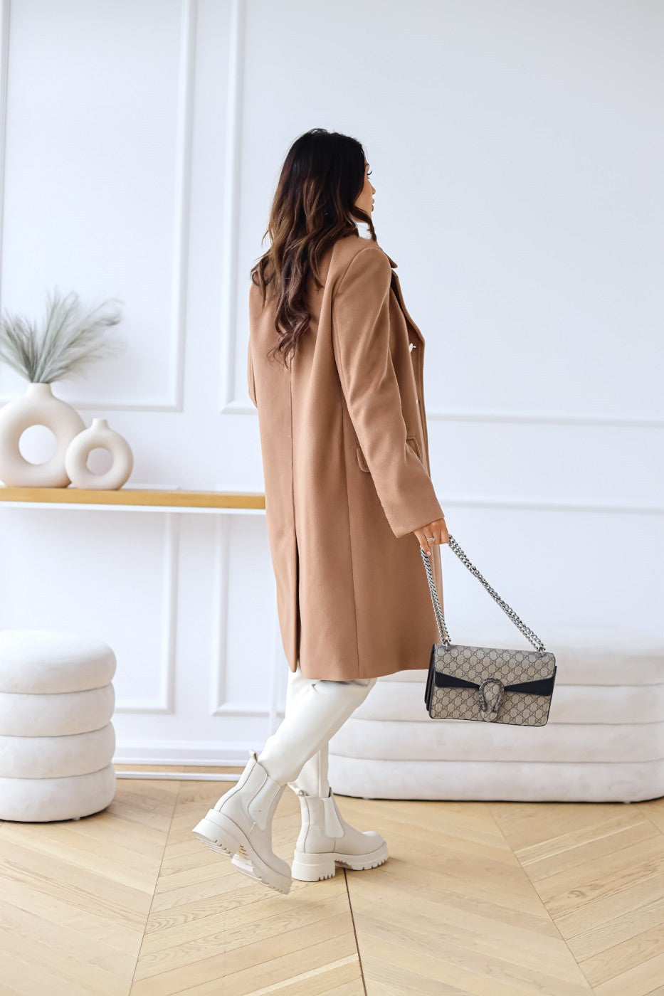 Ivany | Wollen damesjas met dubbele rij knopen - Elegante winterjas met klassiek ontwerp en warmte