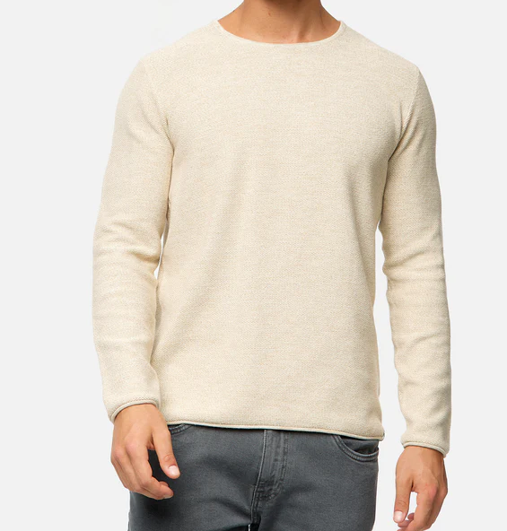 Lorvric | Klassieke herentrui met ronde hals – Lichtgewicht, ademende gebreide pullover, casual top