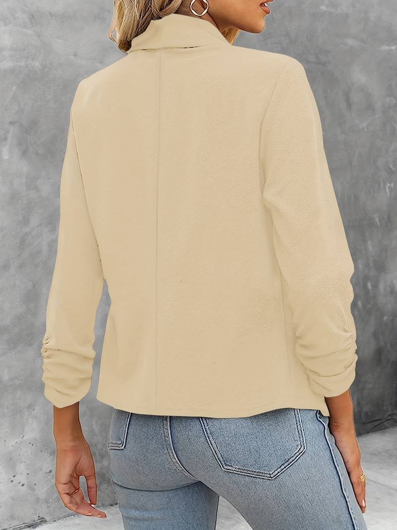 Ewelina | Classic Open Front Blazer - Elegant Long Sleeve Jacket
