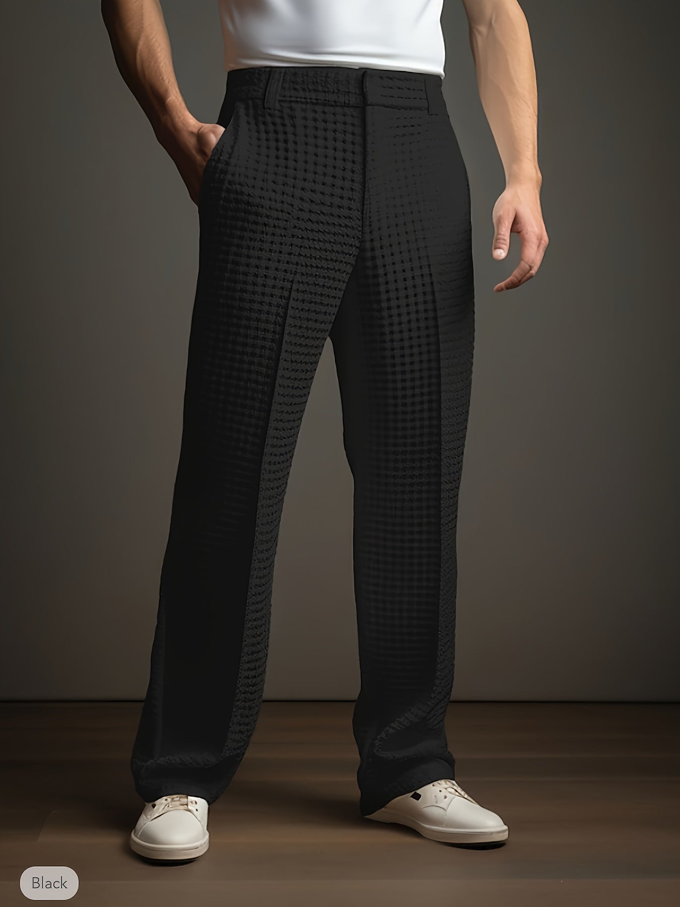 Uther | Herenbroek met rechte pijpen, smart casual – Comfortabele kantoorbroek