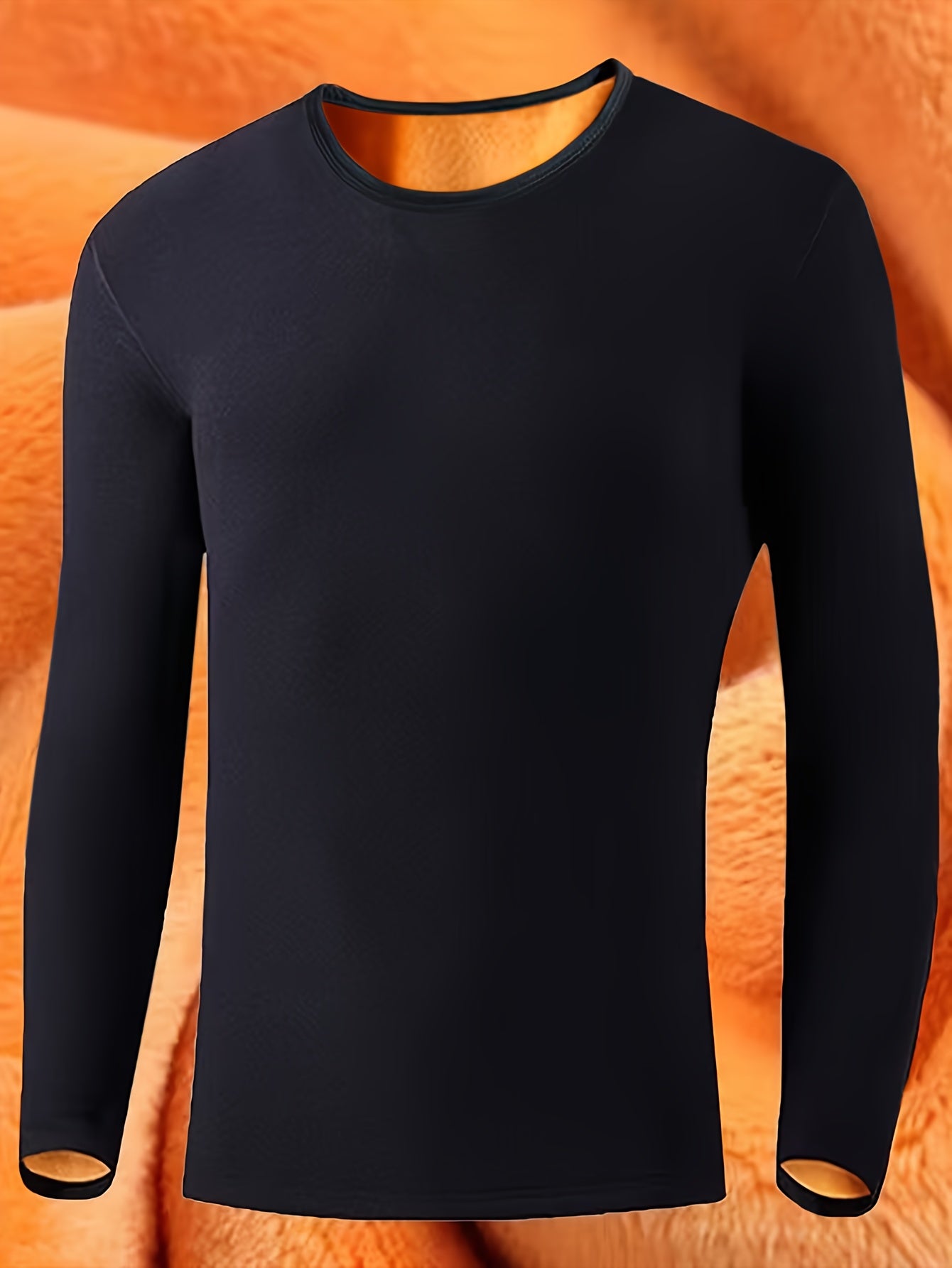 Garrick | Heren Trui Met Fleece Voering - Warme Verdikte Polyester, Ronde Hals, Lange Mouw