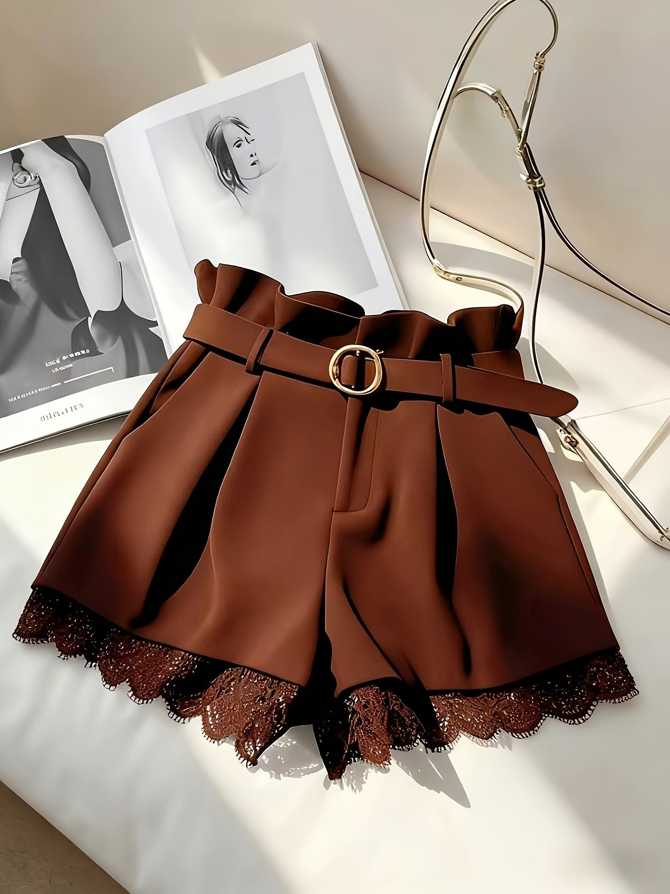 Ziah | Chique kanten short voor dames – Elegante, casual zomerkleding met hoge taille