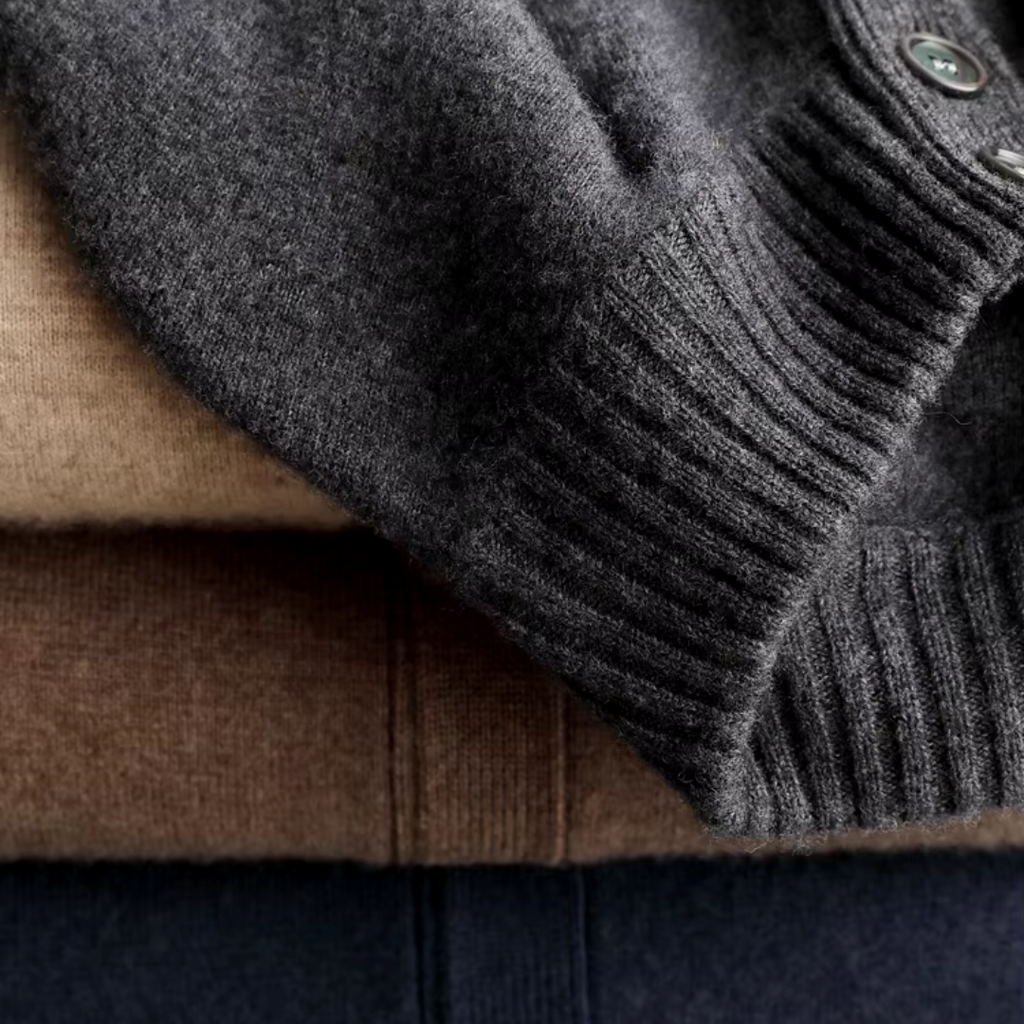 Thatcher | Heren vest van kasjmier met staande kraag - Zacht, luxueus breisel voor stijlvol comfort