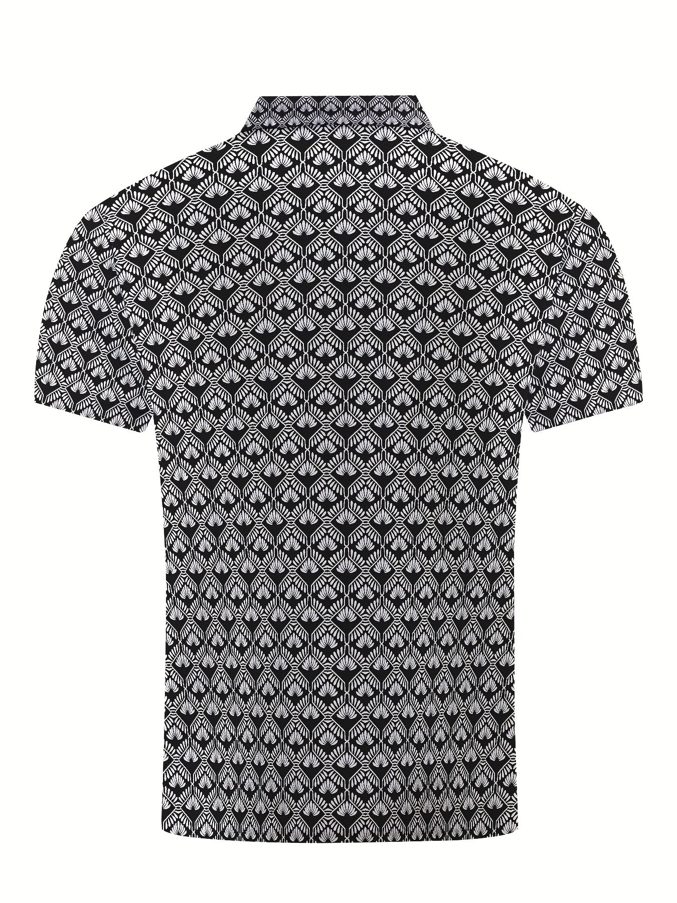 Severin | Polo homme décontracté - Manches courtes, imprimé géométrique