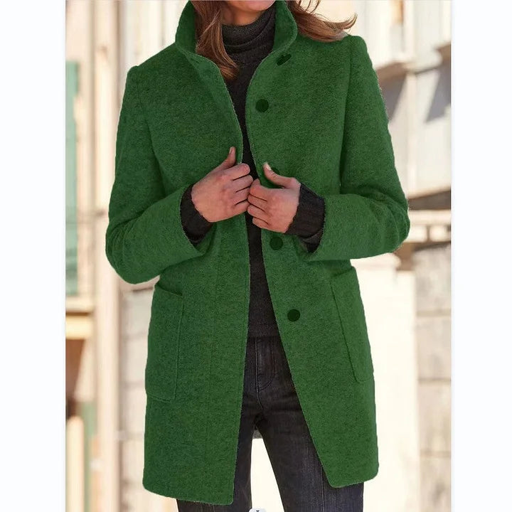 Brisendra | Warme winterjas voor dames – Klassieke, lange, stijlvolle bovenkleding voor koud weer
