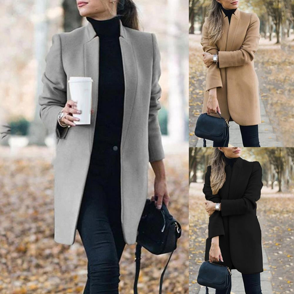 Afiya | Klassieke damesjas - Elegante lange jas, warme en stijlvolle bovenkleding voor koud weer