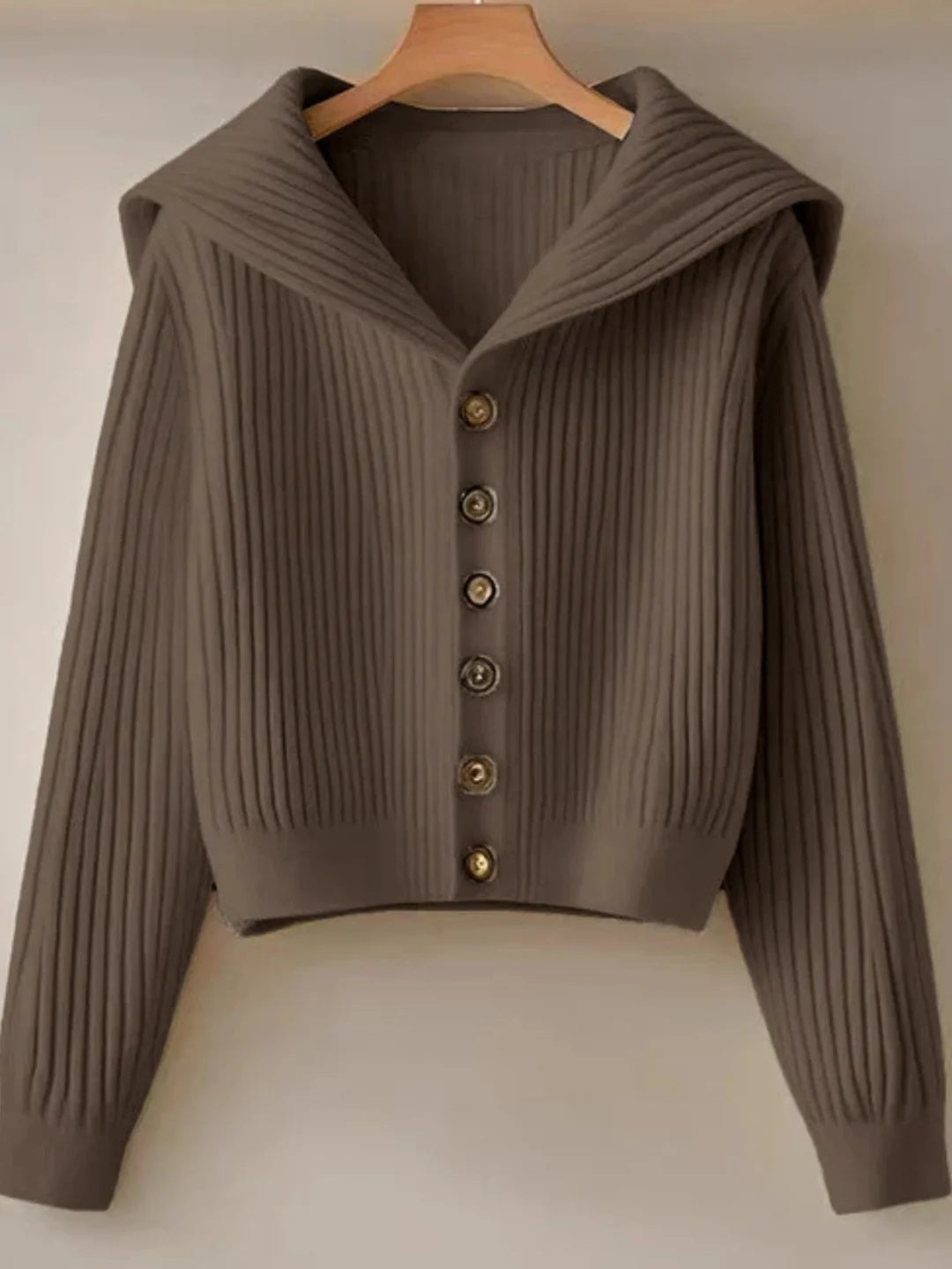 Luminara | Gilet en maille côtelée pour femme – Pull léger et confortable à manches longues