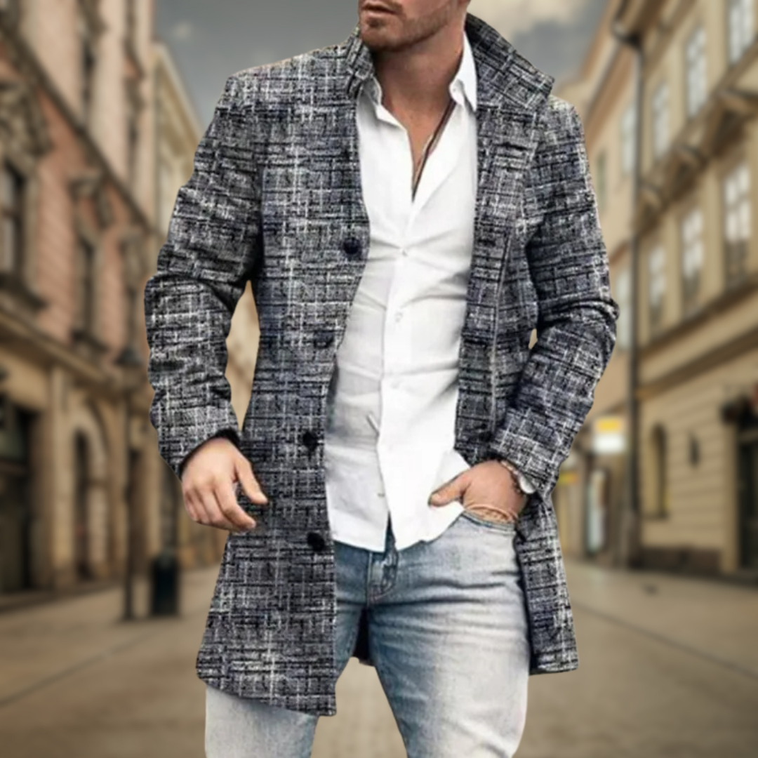 Quinric | Luxe elegante herenjas – Op maat gemaakte warme overjas voor werk