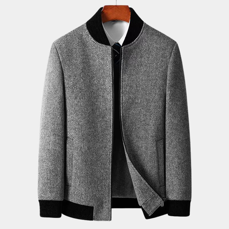 Irynnor | Luxe wollen jas voor heren – volledige ritssluiting, hoogwaardige warme winterjas
