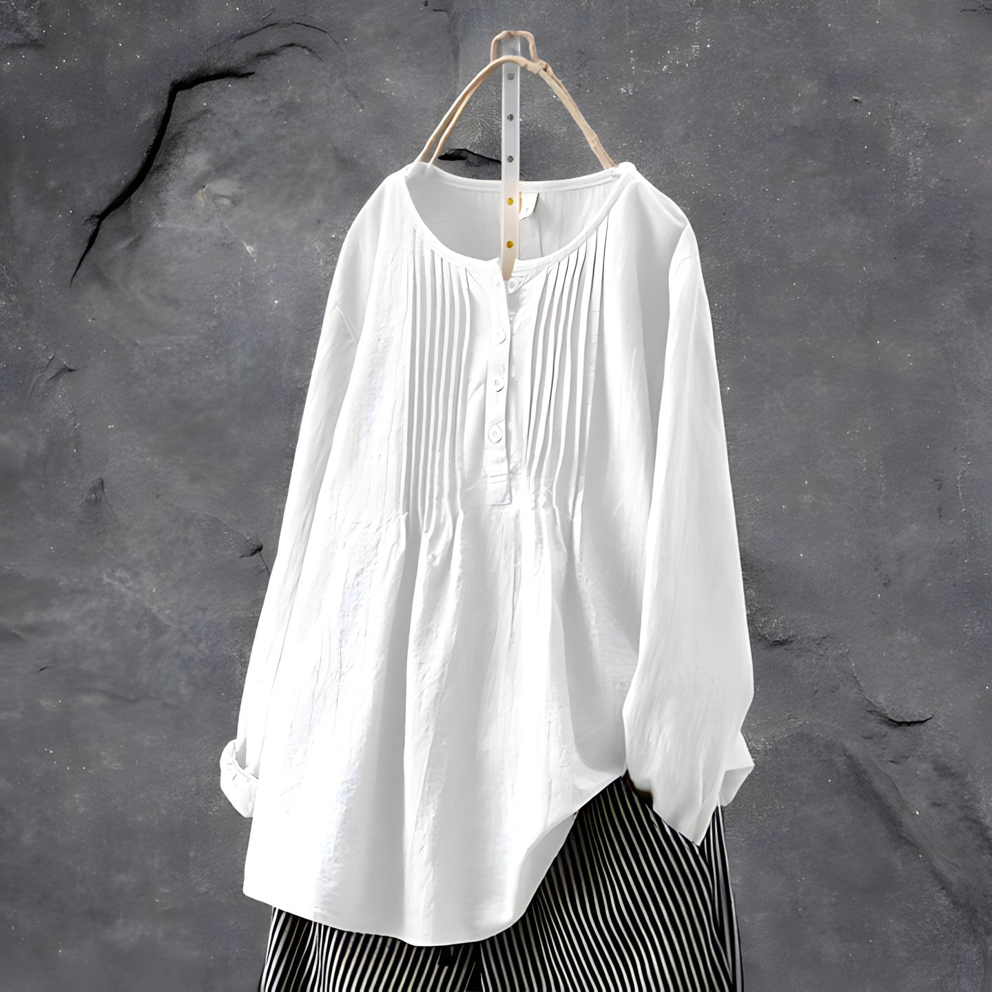 Thaliryn | Tuniek voor dames met relaxte pasvorm – Elegante, casual blouse met lange mouwen