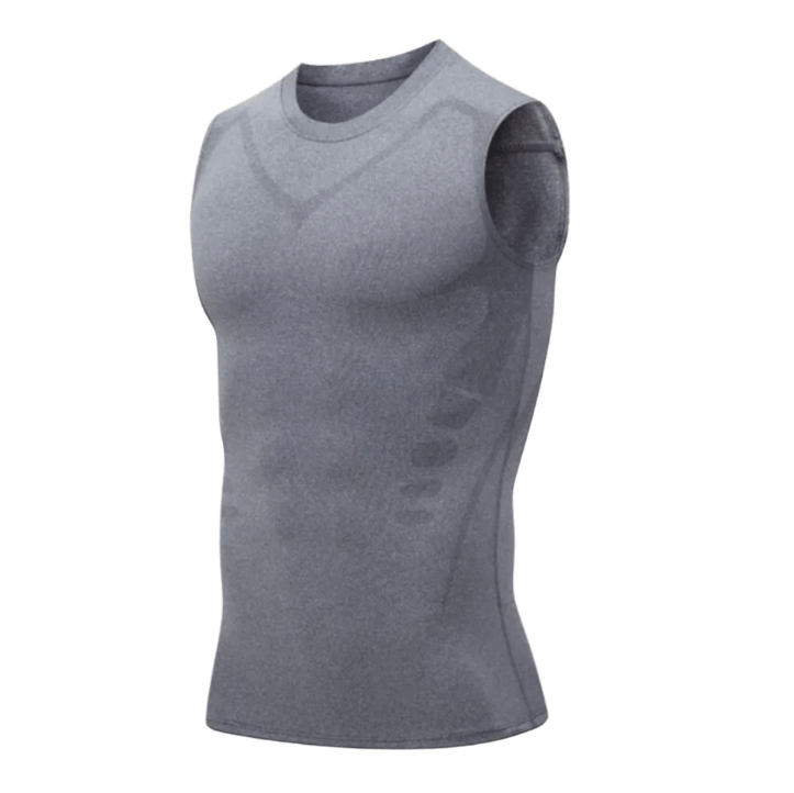 CoreSculpt | Débardeur amincissant de compression pour homme - Sans manches, idéal pour la salle de sport, la posture et le maintien du ventre 
