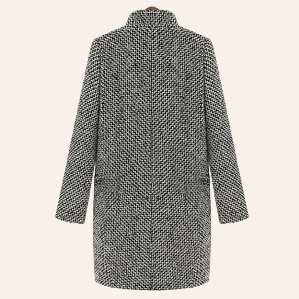 Olyvia | Elegante tweedjas voor dames – Comfortabele lange winterjas voor op kantoor en vrijetijdskleding