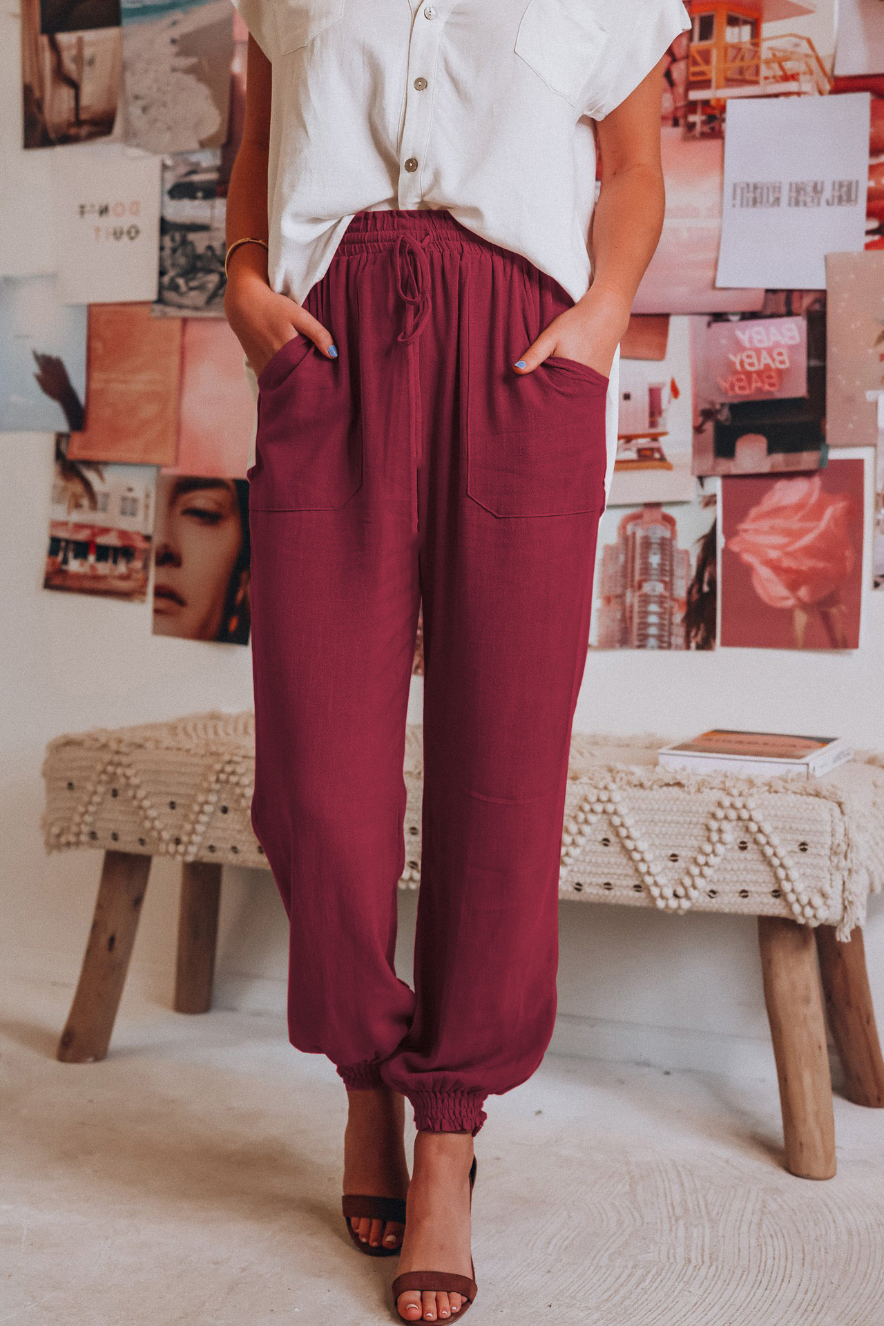 Zomerse linnen broek - Issy